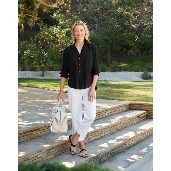 Frank & Eileen White Cropped Pants - Picture 4 of 14